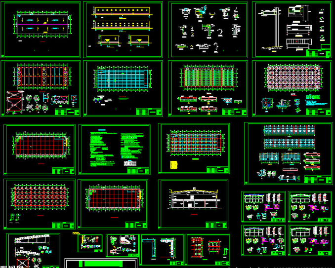 海城二层全钢结构超市图纸