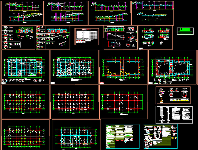 海城钢结构报告厅图纸