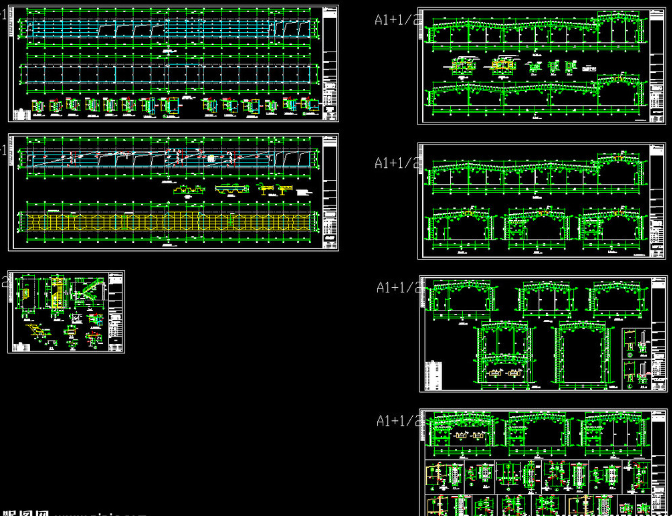 海城钢结构厂房图纸