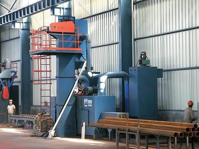 海城网架杆件拋丸