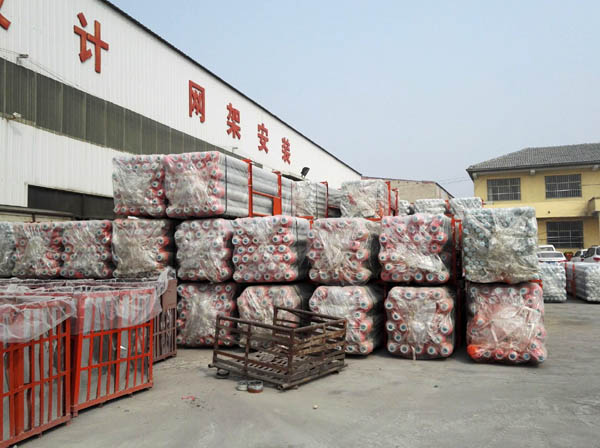 海城网架成品待发